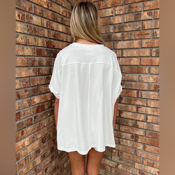 Fantastic Fawn Sequin Flag Heart Oversized Shirt Top Sz Large New in Package - Picture 6 of 14